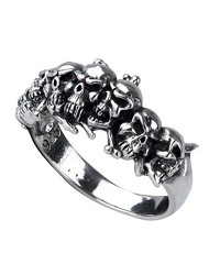 Ring Totenköpfe - Silber - vergleichen und g&uuml;nstig kaufen